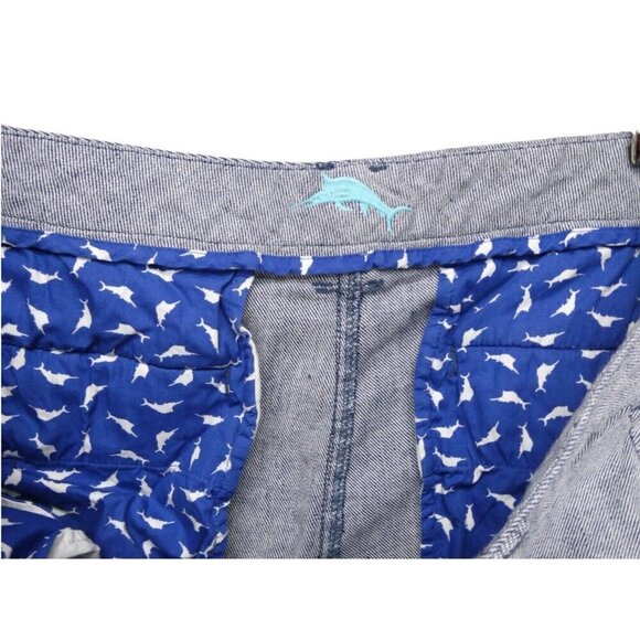 Tommy Bahama Men's‎ Cotton/Tencel Stretch Chino Shorts Blue Size 38 - Picture 3 of 12